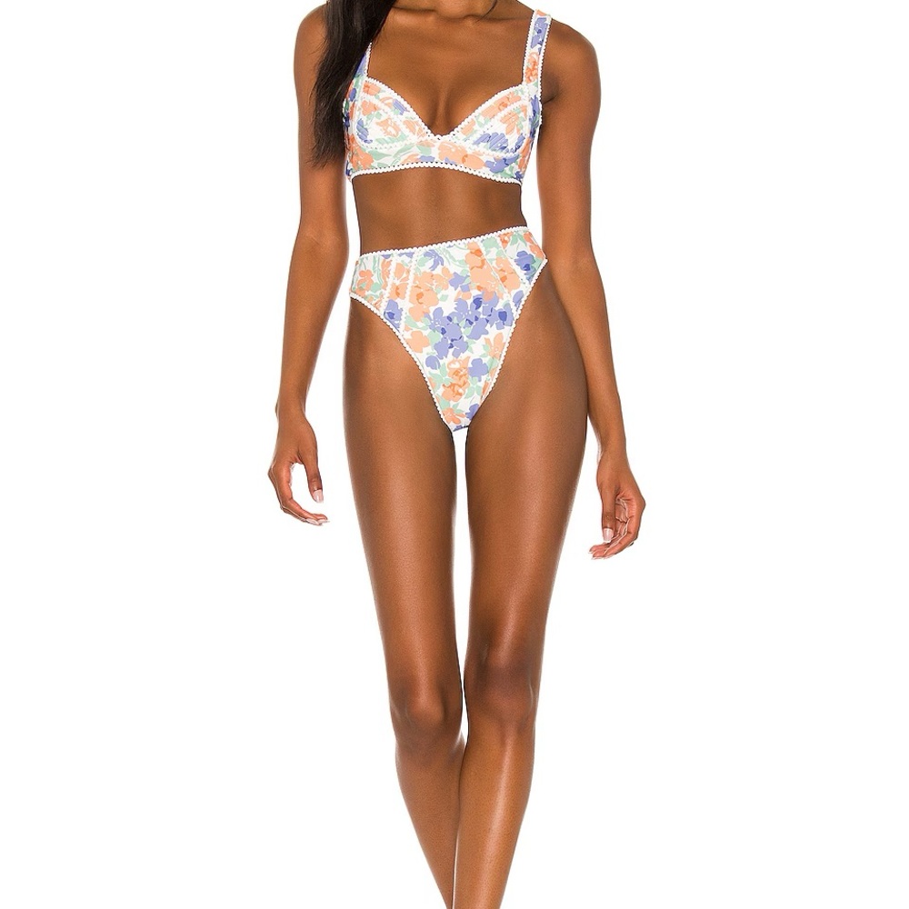 Tularosa Bethany Lavender Floral Bikini